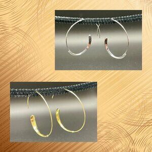 Gold Tone Spiral Earrings in Silver #1241gold